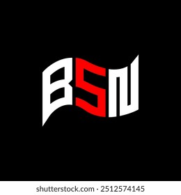 BSN Logo Design, BSN einfach und modern Logo. BSN luxuriöses Alphabet Design  