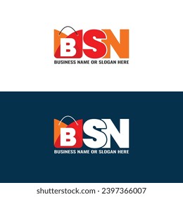 BSN Shopping or Marketplace Logo Editable Vector Template Download