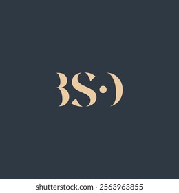 BSO abstract letter logo design. This logo is designed by three abstract letters.