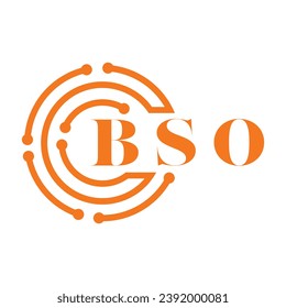 BSO letter design. BSO letter technology logo design on white background. BSO Monogram logo design for entrepreneur and business