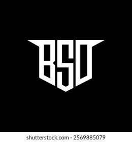 BSO letter logo design with white background in illustrator, vector logo modern alphabet font overlap style, calligraphy designs for logo, Poster, Invitation, etc.
