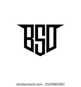 BSO letter logo design with white background in illustrator, vector logo modern alphabet font overlap style, calligraphy designs for logo, Poster, Invitation, etc.
