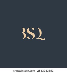 BSQ abstract letter logo design. This logo is designed by three abstract letters.