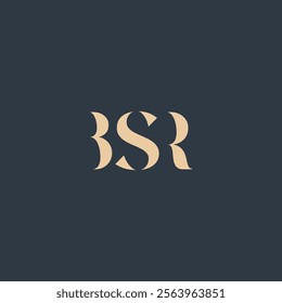 BSR abstract letter logo design. This logo is designed by three abstract letters.