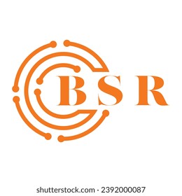 BSR letter design. BSR letter technology logo design on white background. BSR Monogram logo design for entrepreneur and business