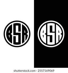 BSR Letter Initial Logo Design Template Vector Illustration Stock Vector.
