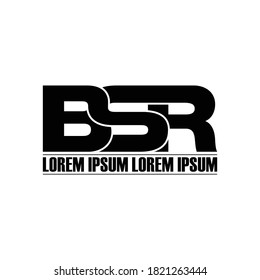 BSR letter monogram logo design vector