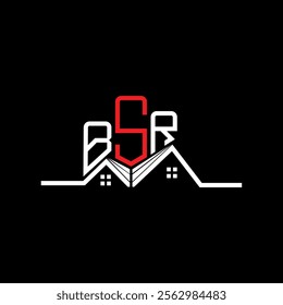 BSR Real State logo design, BSR simple and modern logo. BSR luxurious alphabet design  