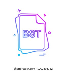 BST file type icon design vector