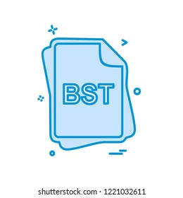 BST file type icon design vector