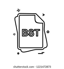BST file type icon design vector