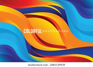 fondo abstracto colorido diseño onda concepto de Vector
