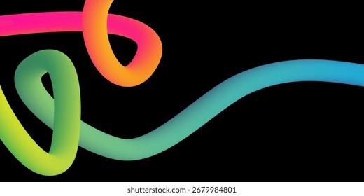 bstract background featuring flowing red and green curved lines over a smooth orange gradient, ideal for modern, stylish, and creative design projects.
