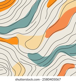 bstract background with a hand drawn retro pattern design