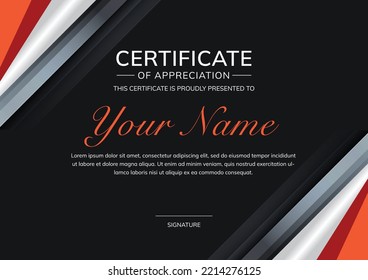 bstract certificate of appreciation template design