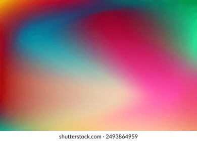 bstract color gradient shape, vibrant glowing rainbow yellow green pink blue black noise texture banner design
