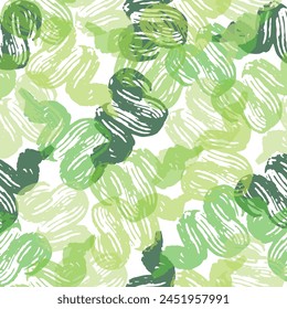 bstract Digital Oil Painting Geometric Flowers Leaves Brush Strokes Seamless. seamless pattern with multi-colored strokes.