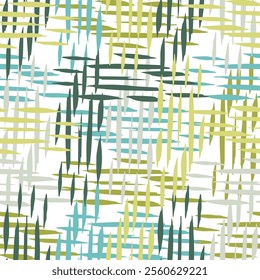 bstract Digital Oil Painting Geometric Flowers Leaves Brush Strokes Seamless. Grunge scribbles.