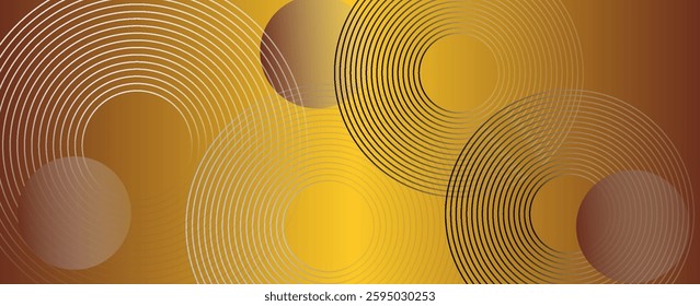 bstract elegant gold glowing line with lighting effect sparkle on black background. Template premium award design. Vector illustration