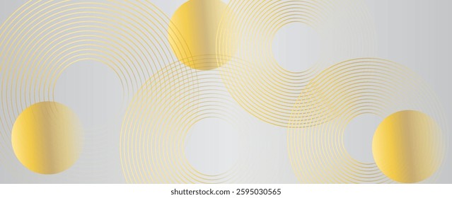 bstract elegant gold glowing line with lighting effect sparkle on black background. Template premium award design. Vector illustration