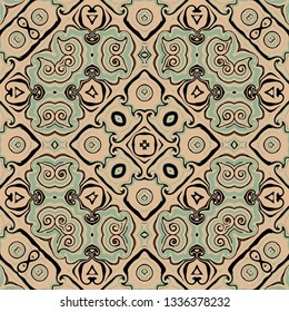 bstract floral ornament, tribal ethnic pattern, isolated decorative element for card design Vector fashion illustration,