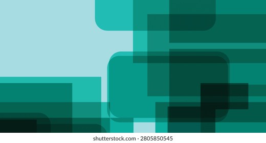bstract geometric background with overlapping teal and dark green rectangles.