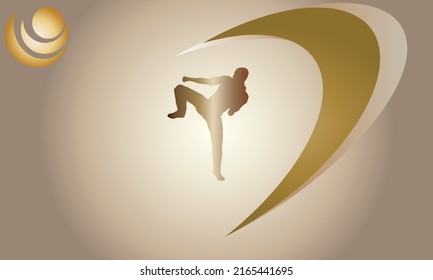bstract gradient golden brown background with graphic pattern promoting exercise design for backdrop. Vector EPS-10.
