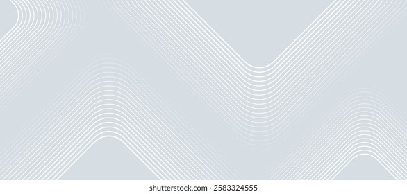 bstract grey glowing geometric lines on white background. Modern lines pattern. Futuristic technology concept. Suit for cover, poster, banner, brochure, header, website
