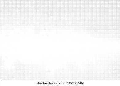 bstract grey white background with mesh of squares. Mosaic style. Digital. Cell. Grey white texture. Empty space for your headline.
