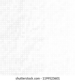 bstract grey white background with mesh of squares. Mosaic style. Digital. Cell. Grey white texture. Empty space for your headline.
