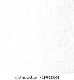 bstract grey white background with mesh of squares. Mosaic style. Digital. Cell. Grey white texture. Empty space for your headline.

