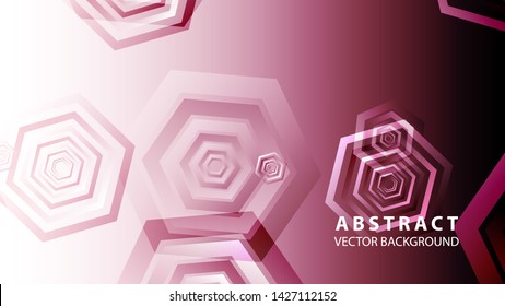 bstract hexagon background with gradient color . Technology polygonal design . Vector 