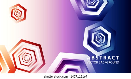 bstract hexagon background with gradient color . Technology polygonal design . Vector 