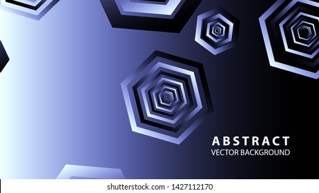 bstract hexagon background with gradient color . Technology polygonal design . Vector 