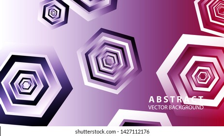 bstract hexagon background with gradient color . Technology polygonal design . Vector 