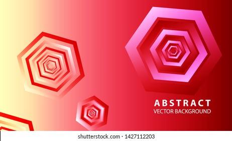 bstract hexagon background with gradient color . Technology polygonal design . Vector 