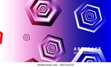 bstract hexagon background with gradient color . Technology polygonal design . Vector 