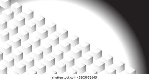 bstract hexagon cube shape background. Vector banner design. Hexagon pattern.