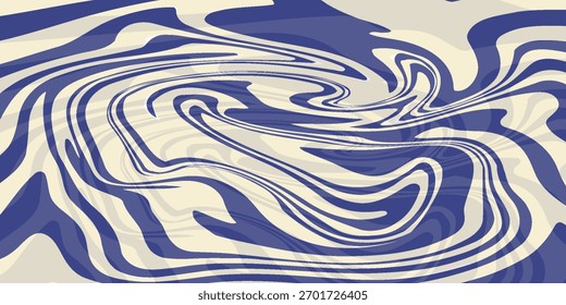 Fondo Horizontal abstracto con ondas de colores. Trendy Azul y beige colores eps 10.