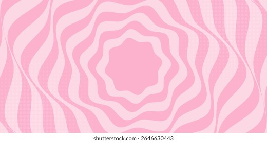 linhas listradas em rosa com padrão hipnótico abstrato. vetor eps 10