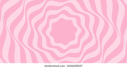 linhas listradas em rosa com padrão hipnótico abstrato. vetor eps 10