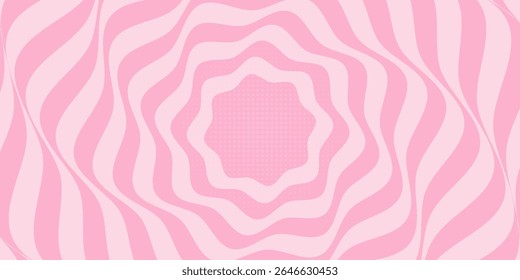 linhas listradas em rosa com padrão hipnótico abstrato. vetor eps 10