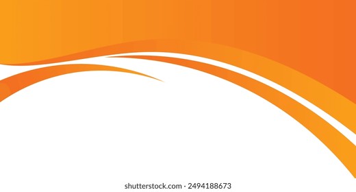 bstract orange banner background. Graphic design banner pattern background template with dynamic curve shapes