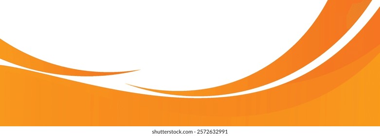 bstract orange banner background. Graphic design banner pattern background template with dynamic curve shapes