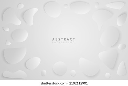 bstract white background irregular circle dimension shape texture  .Abstract 3D sphere shape white background