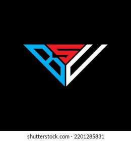 BSU Letter Logo kreatives Design mit Vektorgrafik, BSU einfaches und modernes Logo in Dreiecksform.