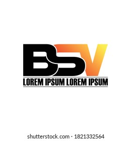 BSV letter monogram logo design vector