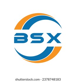 BSX letter logo design on a white background or Monogram logo design for entrepreneur and business.