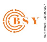 BSY letter design. BSY letter technology logo design on white background. BSY Monogram logo design for entrepreneur and business