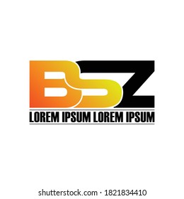 BSZ letter monogram logo design vector